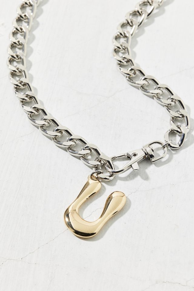 Collier Chaîne Épaisse Initiale #1
