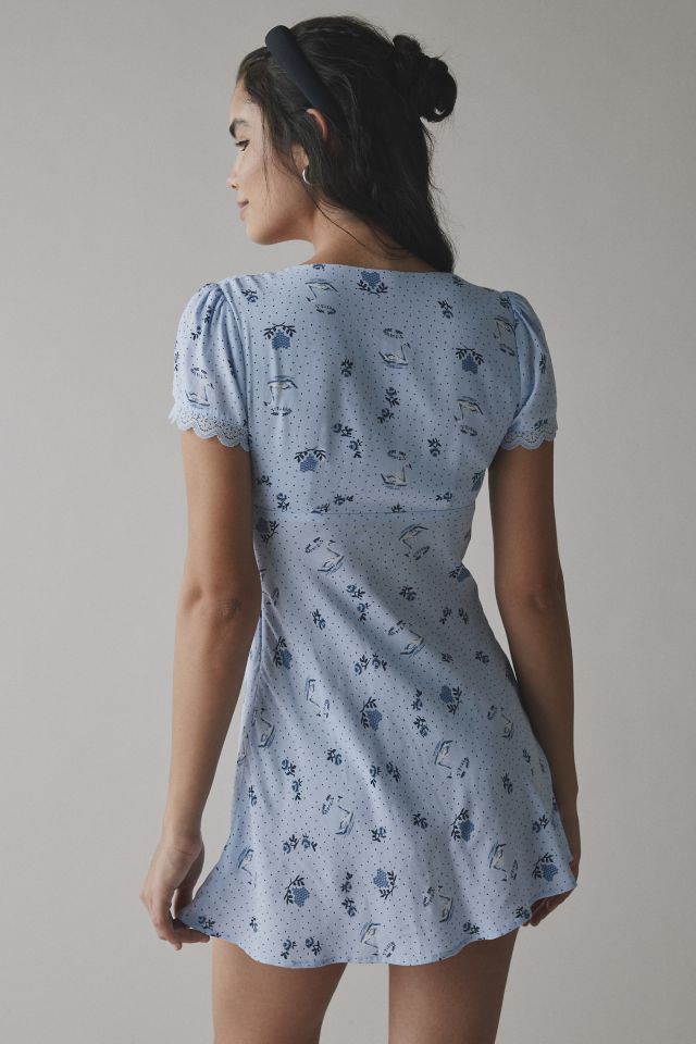 Kimchi Blue Sloan Square-Neck Empire Waist Mini Dress