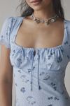 Kimchi Blue Sloan Square-Neck Empire Waist Mini Dress