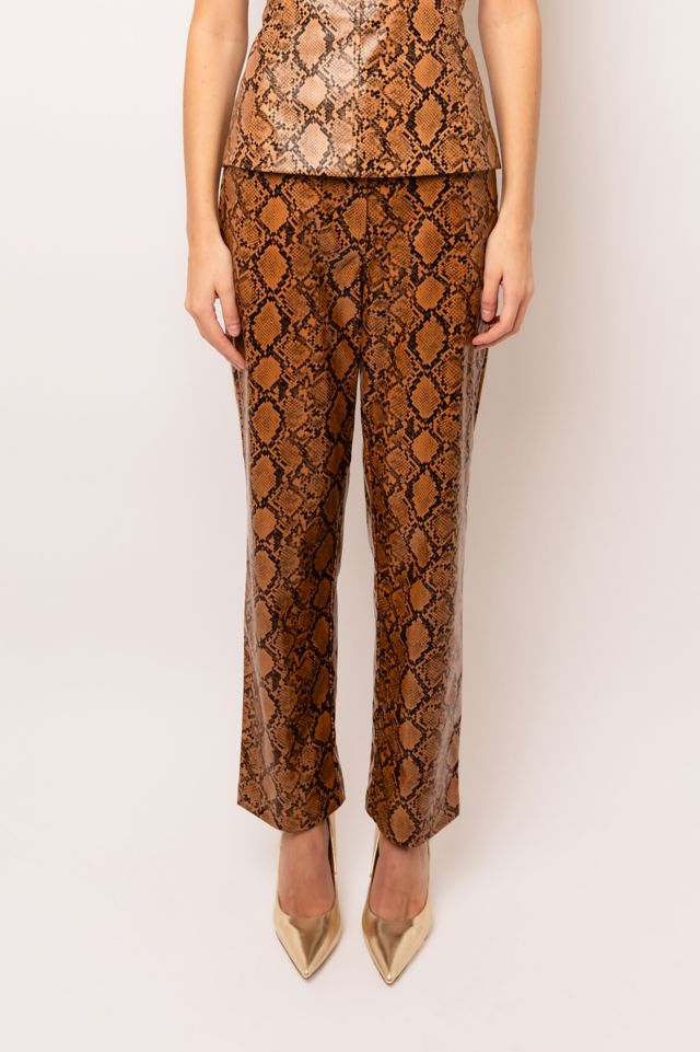 AMY LYNN Faux Leather Snakeskin Pant #1