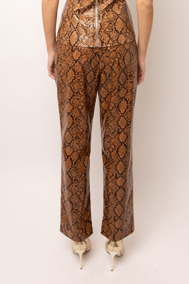 AMY LYNN Faux Leather Snakeskin Pant #3