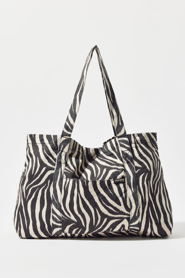 BDG Zebra Print Large Tote Bag #1
