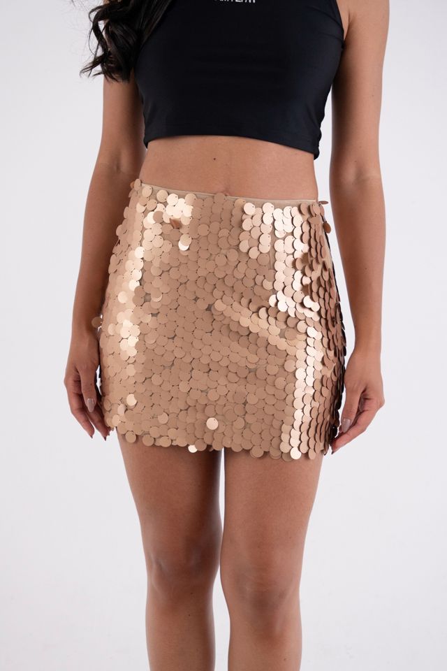 Amy Lynn Sequin Disc Mini Skirt #1