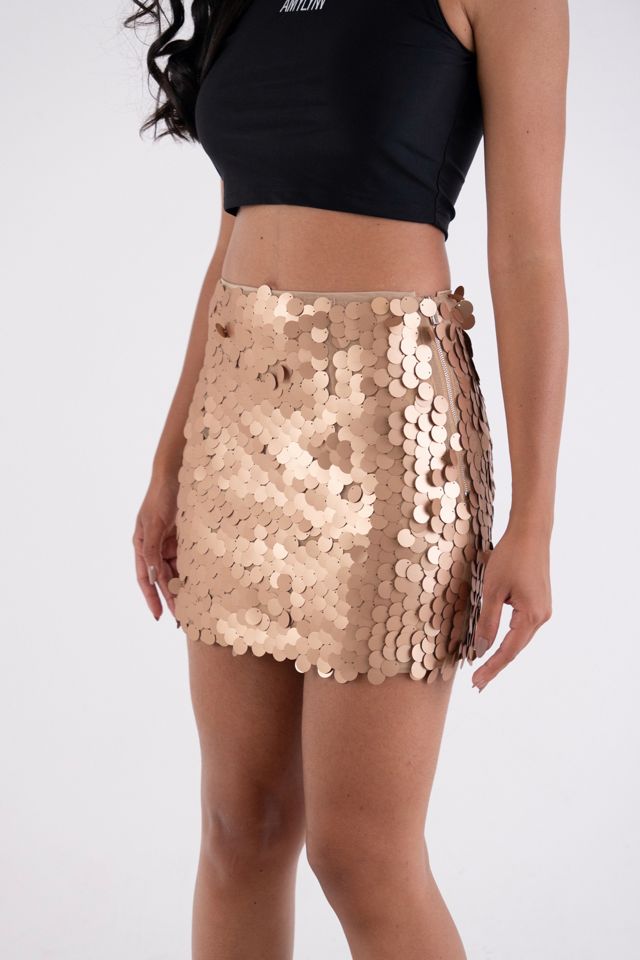 Amy Lynn Sequin Disc Mini Skirt #2