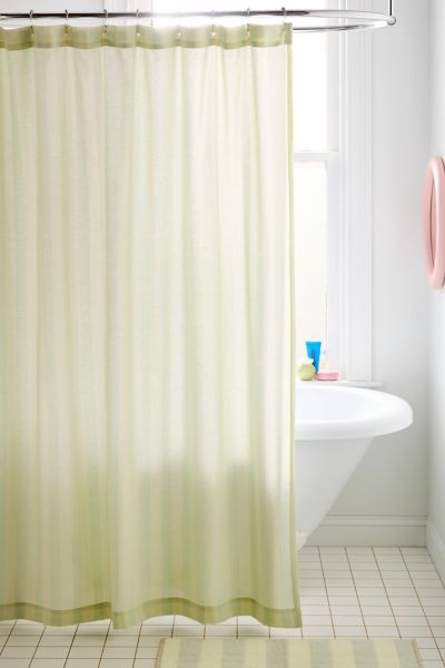 Honor And Obey Classic Small French Mattress Ticking Double Stripes Shower Curtain