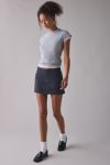 UO Dariah Pinstripe Low Rise Micro Skort