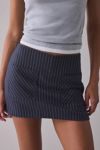 UO Dariah Pinstripe Low Rise Micro Skort