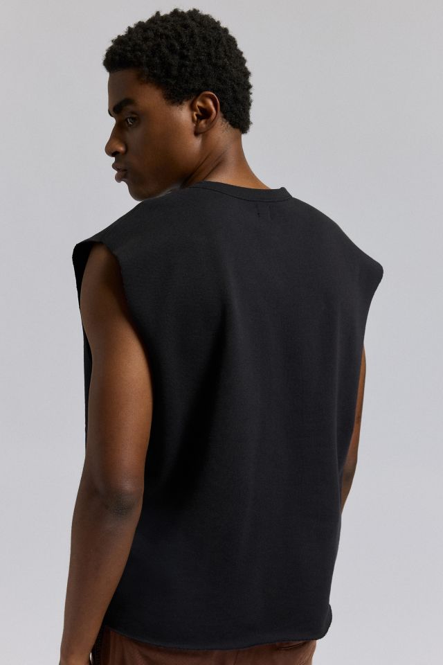 BDG Raw Cut Sleeveless Pocket Henley Tee #1
