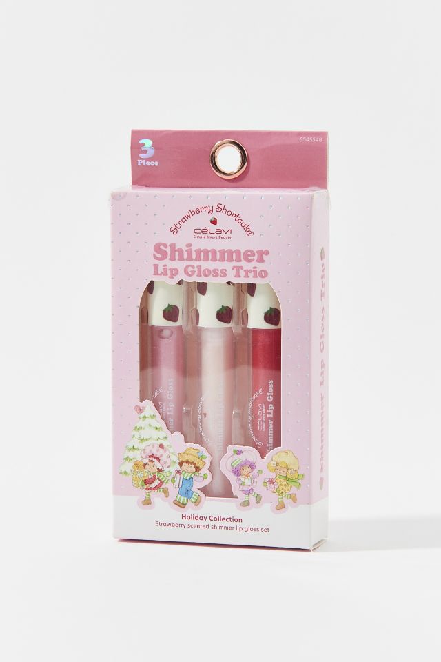 Célavi X Strawberry Shortcake Shimmer Lip Gloss Trio Set #1
