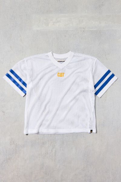 Cat Uo Exclusive Mesh Jersey Tee In White, Men's At Urban Outfitters In White