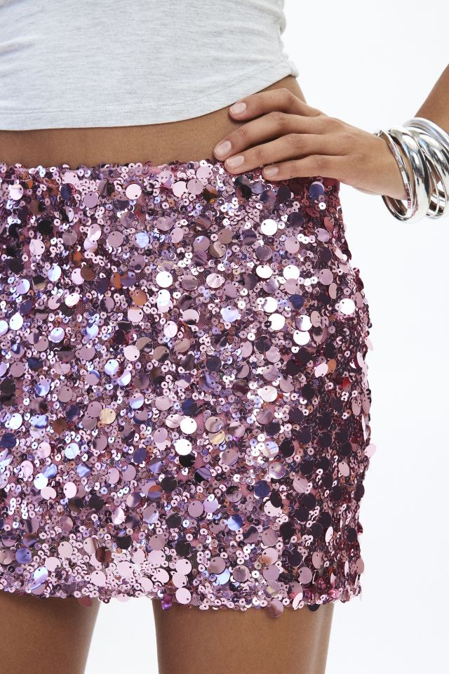 Silence + Noise Olivia Paillette Sequin Mini Skirt #3