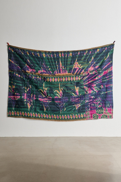 ReMADE By UO Remnants Arizona Screen Printed Kantha Tapestry - Thumbnail 2