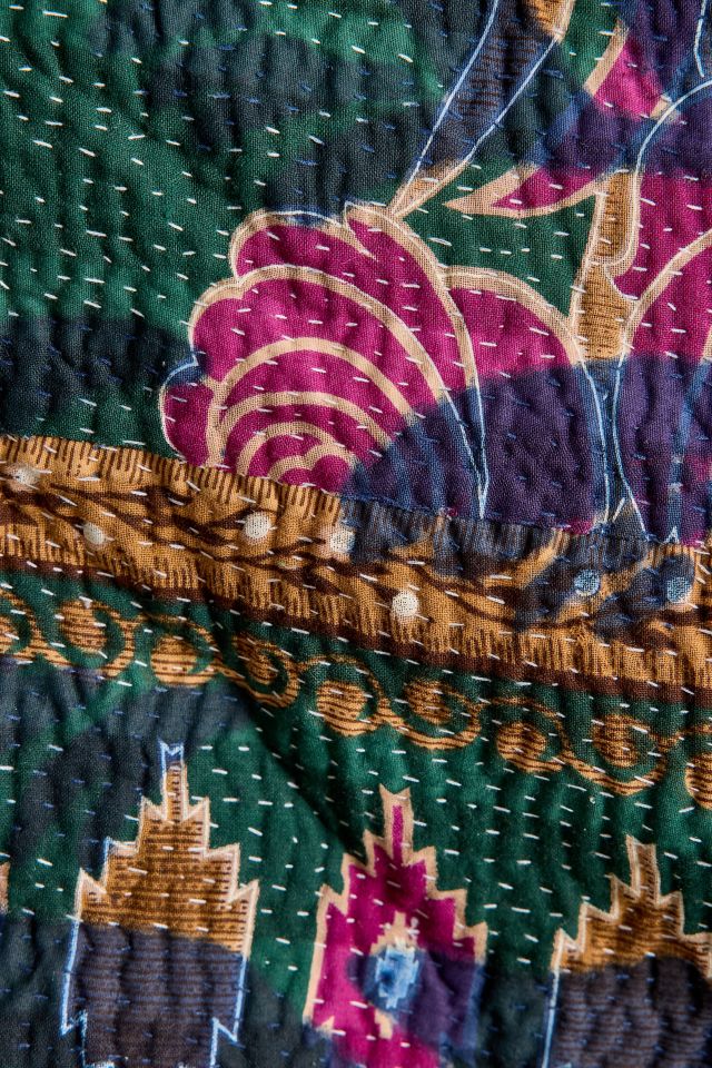 ReMADE By UO Remnants Arizona Screen Printed Kantha Tapestry #2