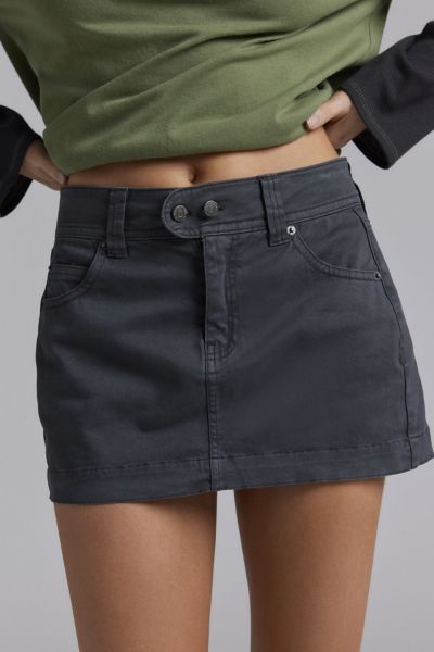 BDG SARAH CHINO MICRO SKIRT IN GREY, WOMEN'S AT URBAN OUTFITTERS 
