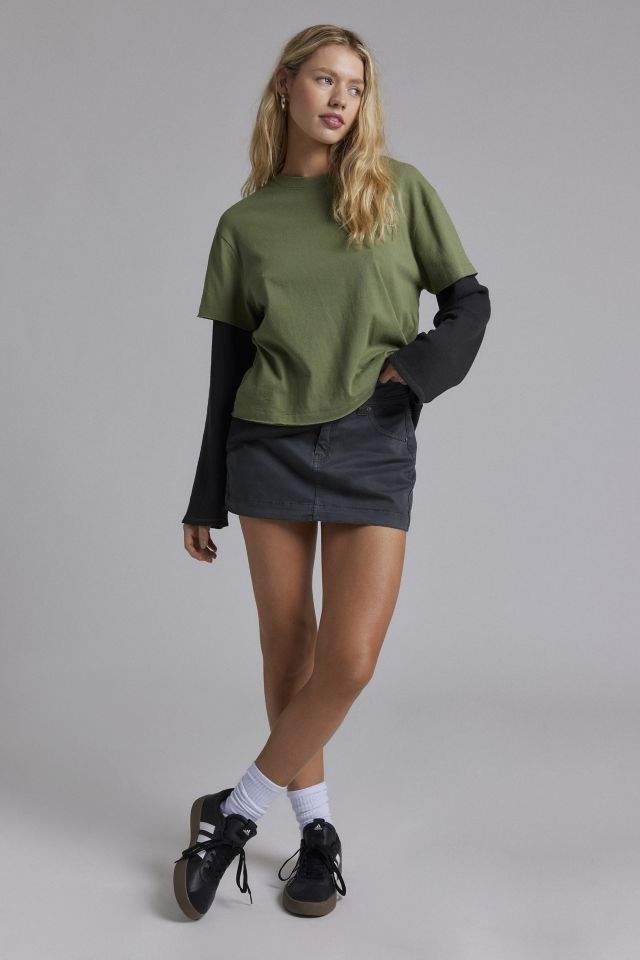 BDG Sarah Chino Micro Mini Skirt #1