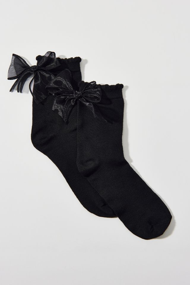 Oversized Bow Crew Sock #1