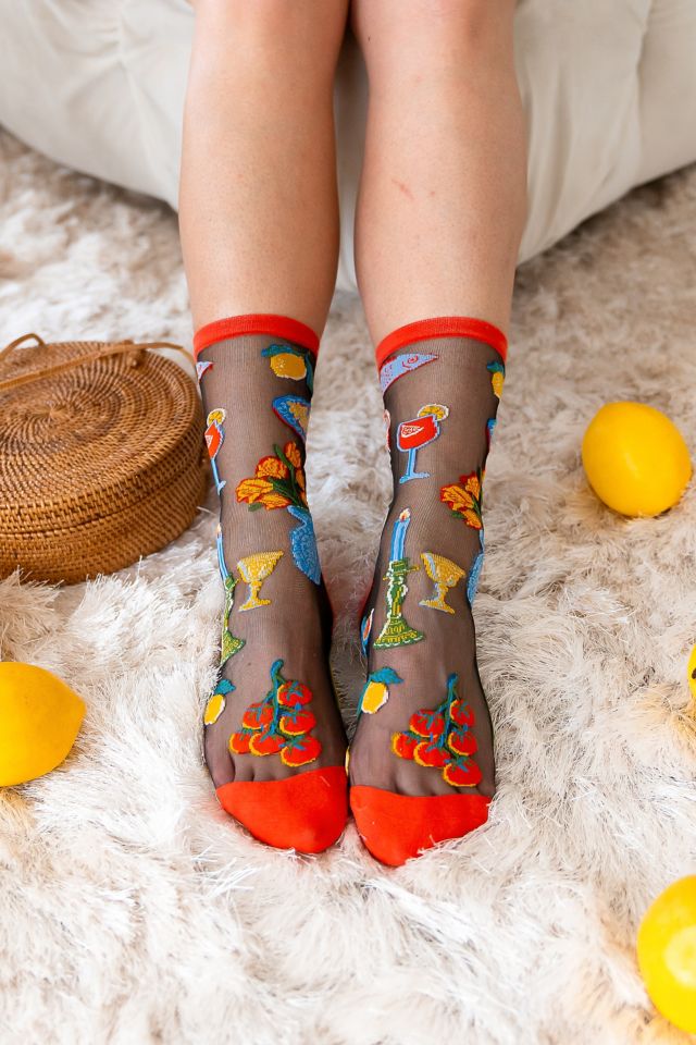 Sock Candy La Dolce Vita Black Sheer Sock #1