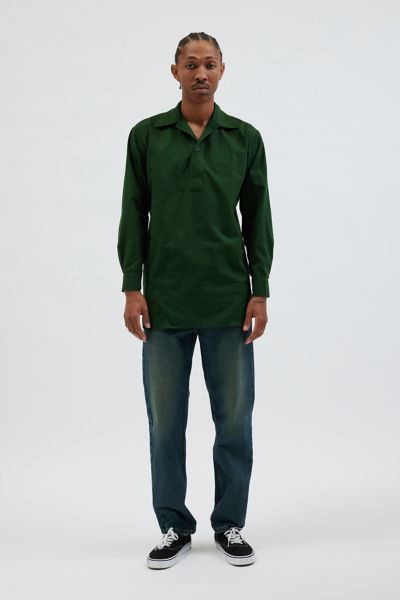 Urban Renewal Vintage Surplus Quarter-Button Long Sleeve Shirt