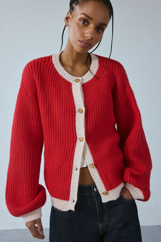 Motel Luciana Contrast Trim Cardigan #1
