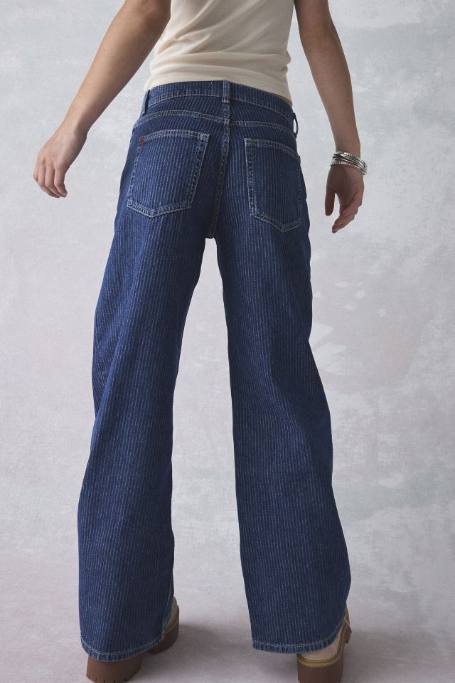 BDG Izzy Pinstripe Mid-Rise Baggy Jean | Urban Outfitters