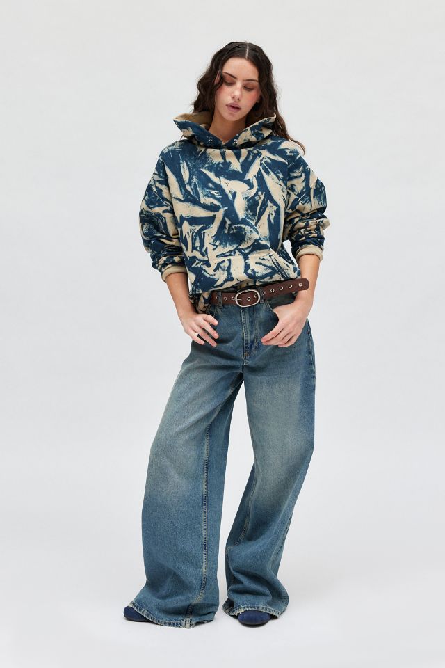 Urban Renewal Remade Ink Stamped Hoodie Sweatshirt #2