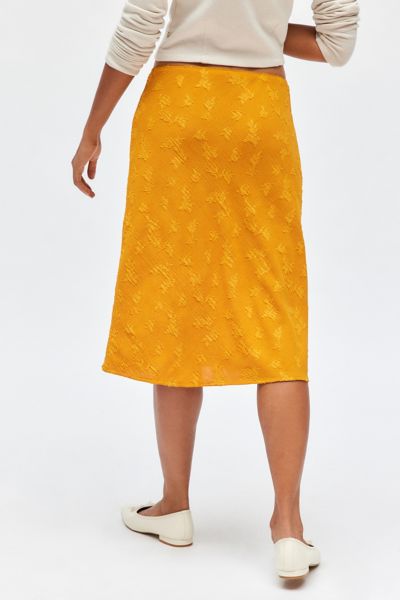 Urban Renewal Remnants Textured Floral Jacquard Knee Length Skirt