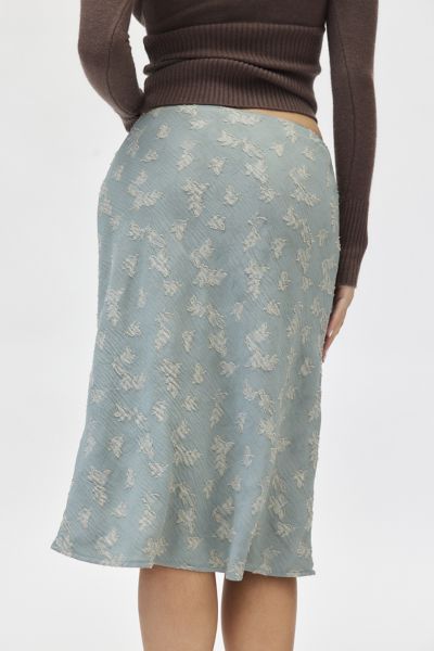 Urban Renewal Remnants Textured Floral Jacquard Knee Length Skirt