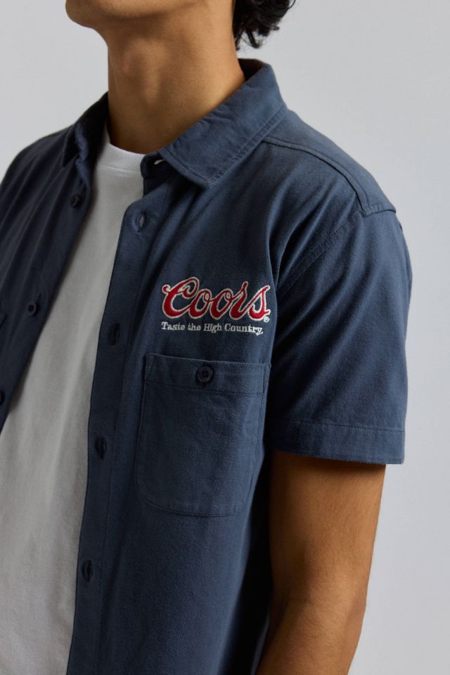 American Needle Coors Embroidered Short Sleeve Button-Down Shirt #3
