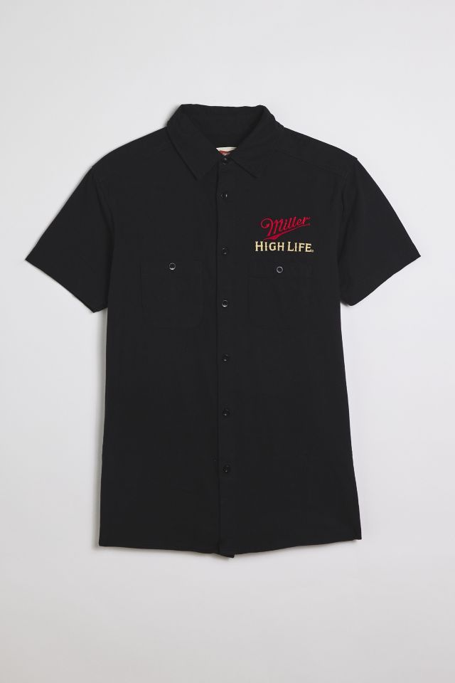 American Needle Miller High Life Embroidered Short Sleeve Button-Down Shirt #1