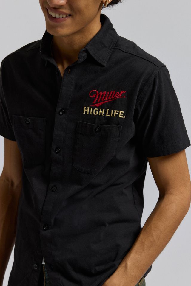 American Needle Miller High Life Embroidered Short Sleeve Button-Down Shirt #4