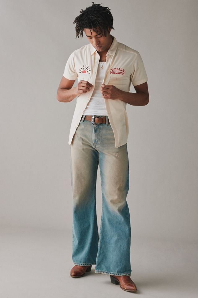 American Needle Willie Nelson Embroidered Short Sleeve Button-Down Shirt #2