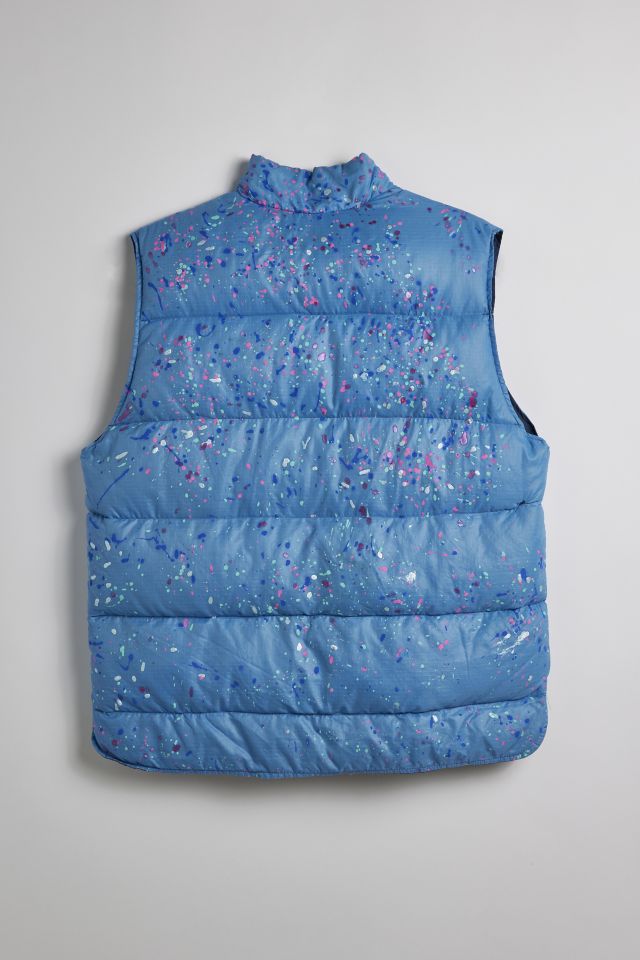 Vintage Paint Splatter Puffer Vest #1