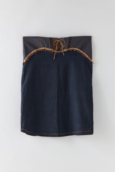 Vintage Denim Midi Skirt