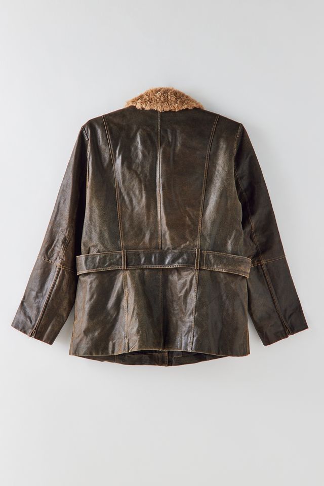 OOAK FAUX FUR TRIM COAT