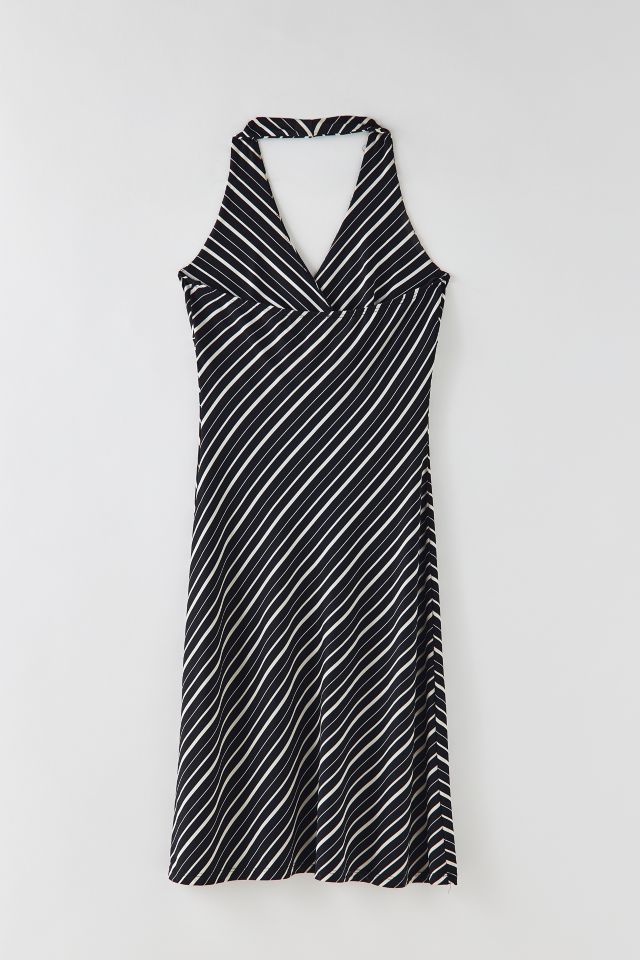 Vintage Stripe Halter Mini Dress #1