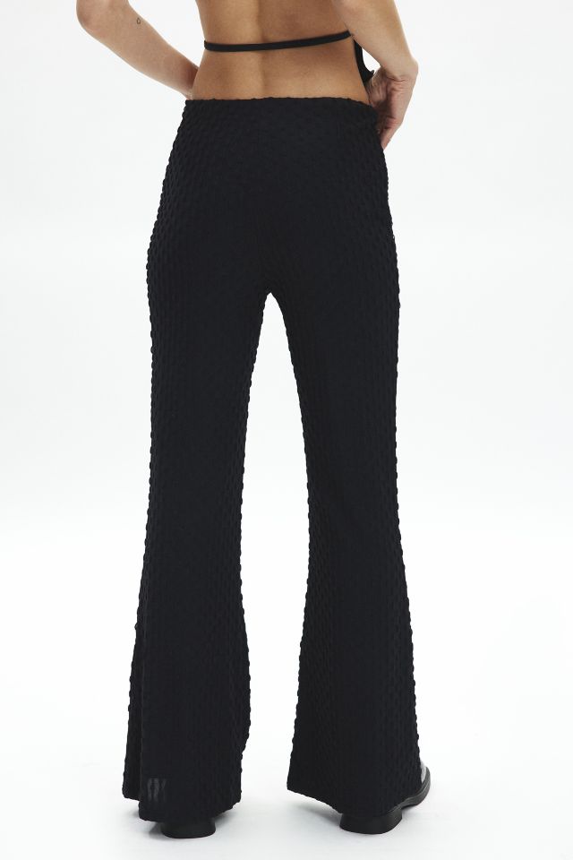 Another Girl Textured Low Rise Flare Pant #3
