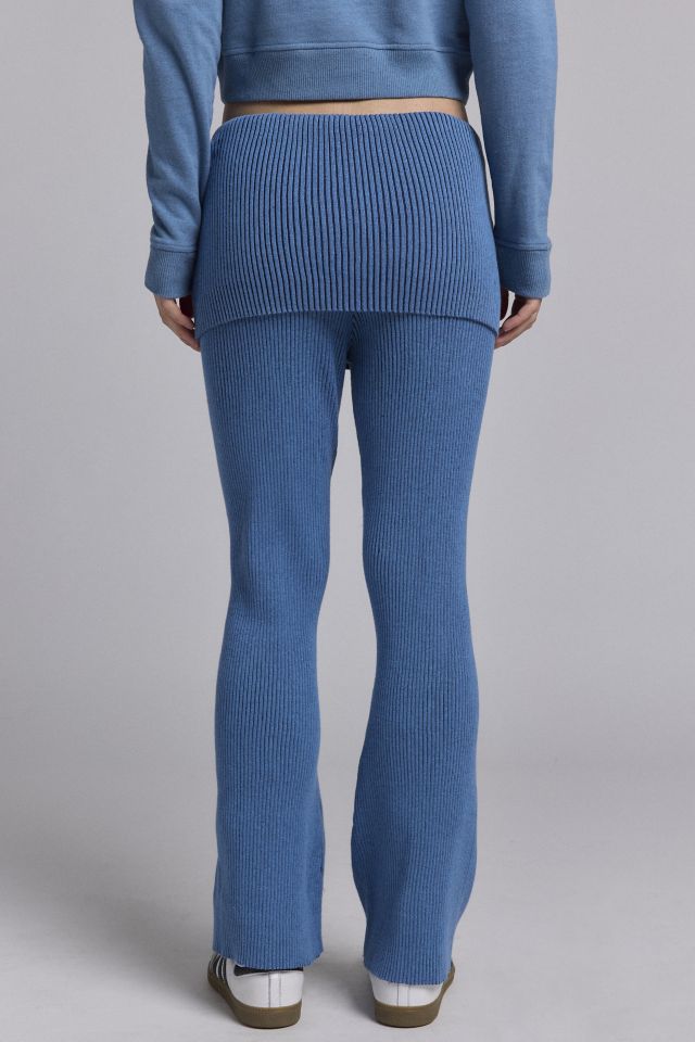 Another Girl Foldover Waistband Ribbed Knit Pant #3