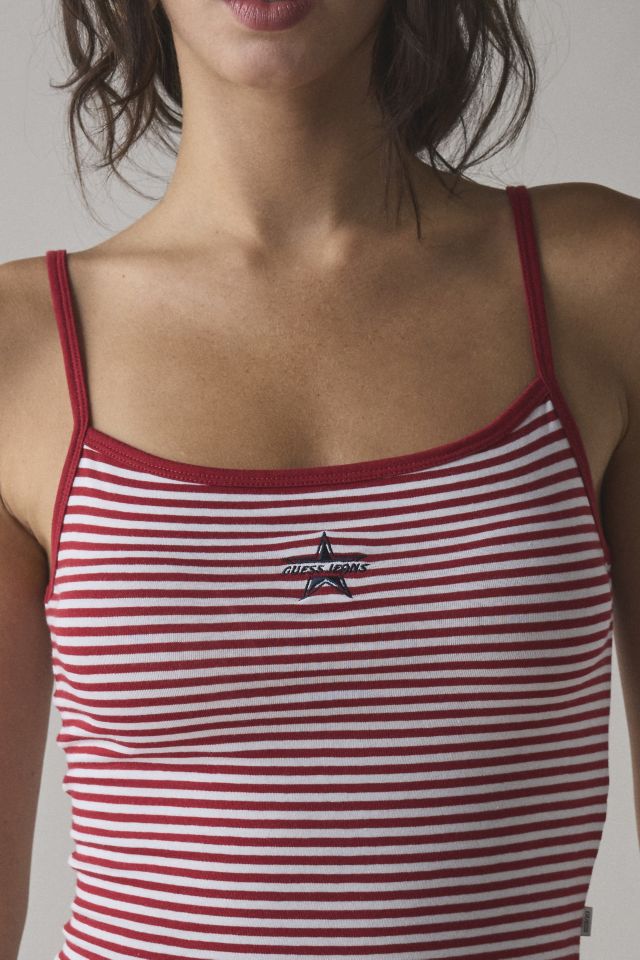 GUESS JEANS Star Embroidered Graphic Striped Cami #1