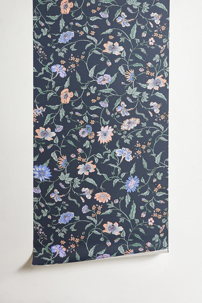 UO Home Ella Vine Floral Removable Wallpaper