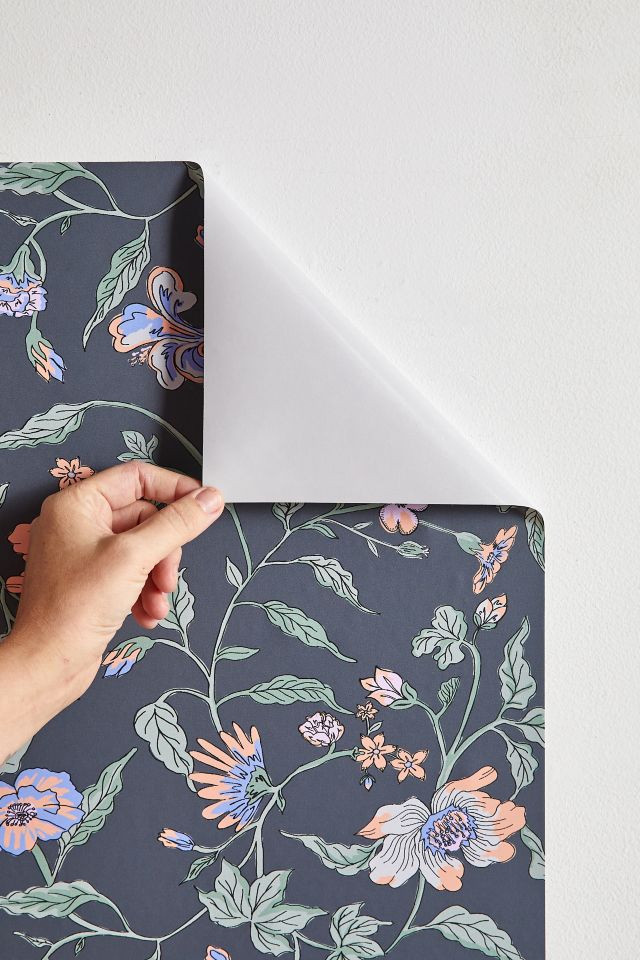 UO Home Ella Vine Floral Removable Wallpaper #2