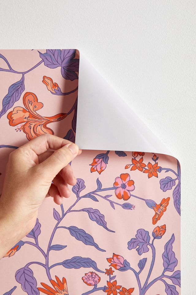 UO Home Ella Vine Floral Removable Wallpaper #2