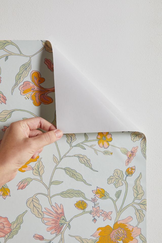 UO Home Ella Vine Floral Removable Wallpaper