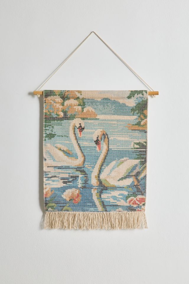 Swans Woven Wall Hanging #1