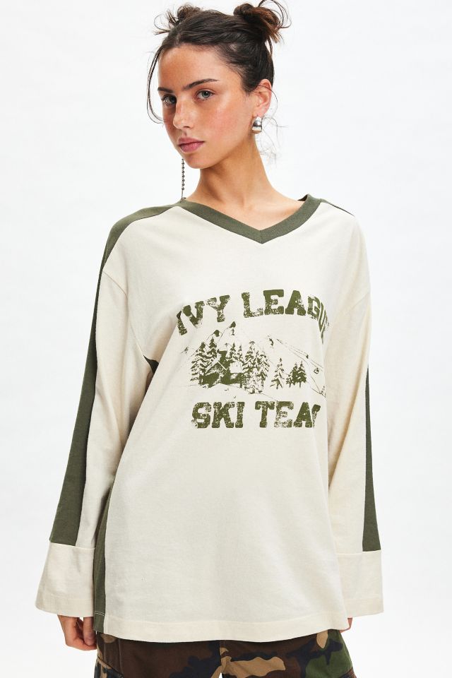 BDG Joanie Ivy League Ski Team Graphic Long Sleeve Jersey Tee #1