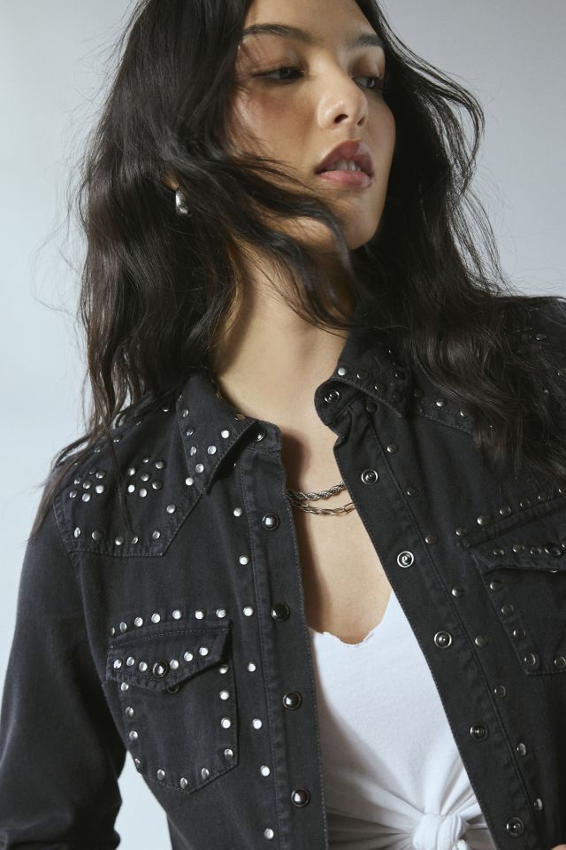 Chemise Western en Denim Cloutée Arielle BDG #1