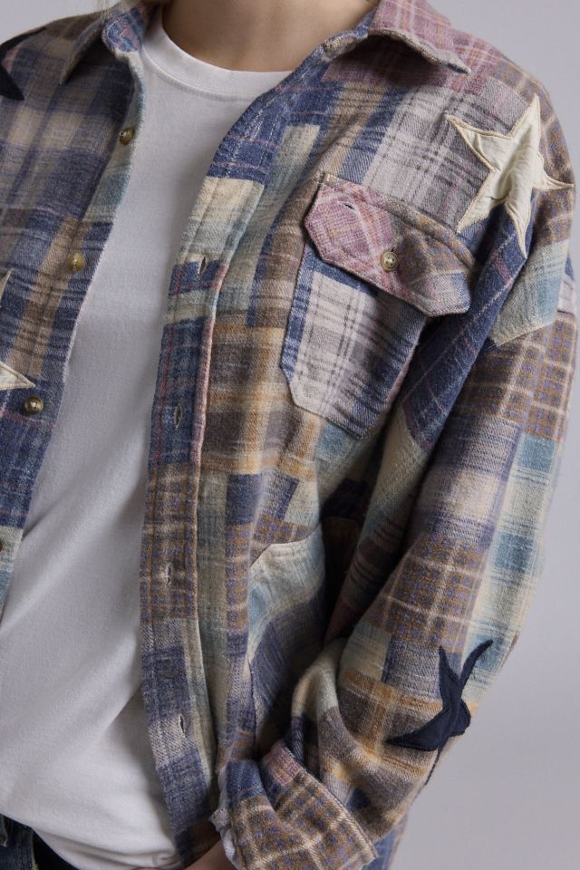 BDG Dani Cowboy Oversized Flannel Shirt #1