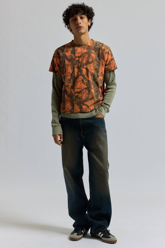 BDG Bonfire Camo Pattern Tee | Urban Outfitters