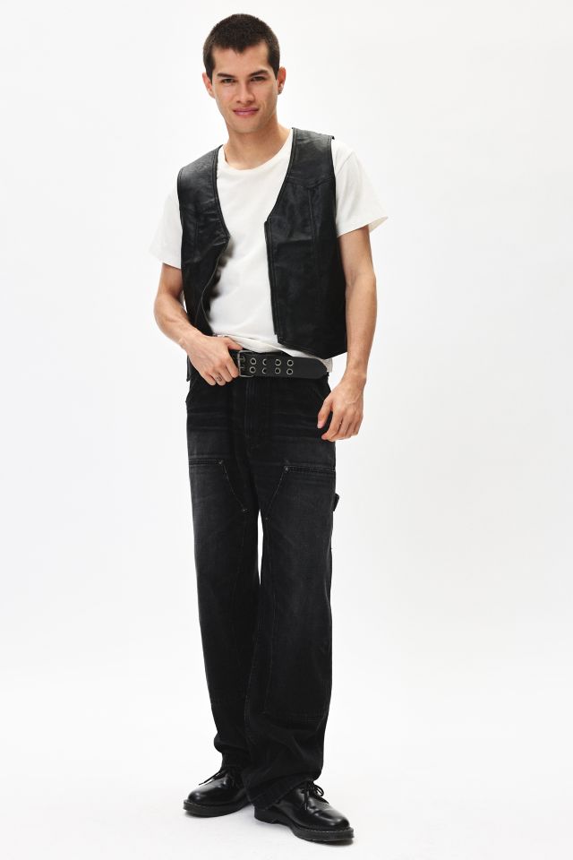 BDG Faux Leather Riding Vest #3