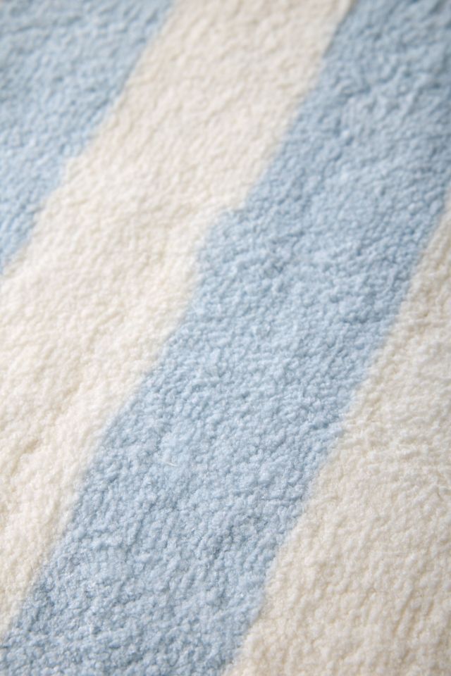 Awning Stripe Plush Printed Bath Mat