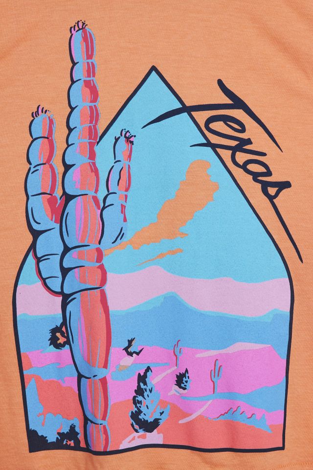 Screen Stars Texas Cactus Graphic Tee #1